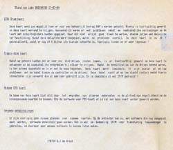 status report, page 1